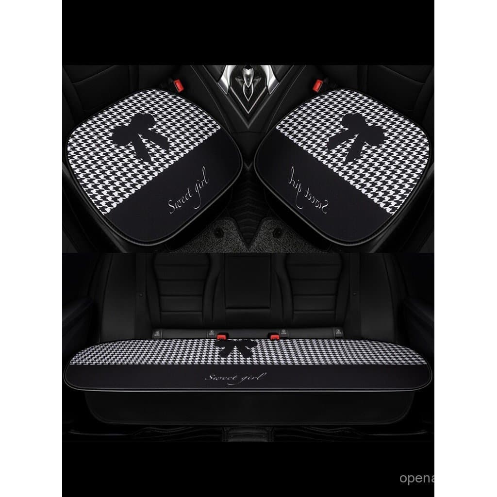 Almofada de assento de carro com desenho animado, peça única, estilo de verão, sem encosto, conjunto de três peças, univ