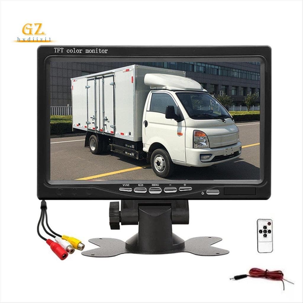 [gzhxdiizi1] Monitor De Carro De 7 Polegadas 12V-36V 16 : 9 800x480 LCD Retrovisor Com Entrada De Vídeo De 2 Vias Para C