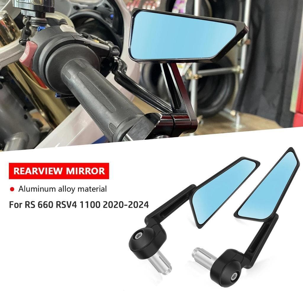 Para RS 660 RSV4 1100 2020-2024 Universal Motocicleta Espelho Retrovisor Lateral Invertendo Guiador