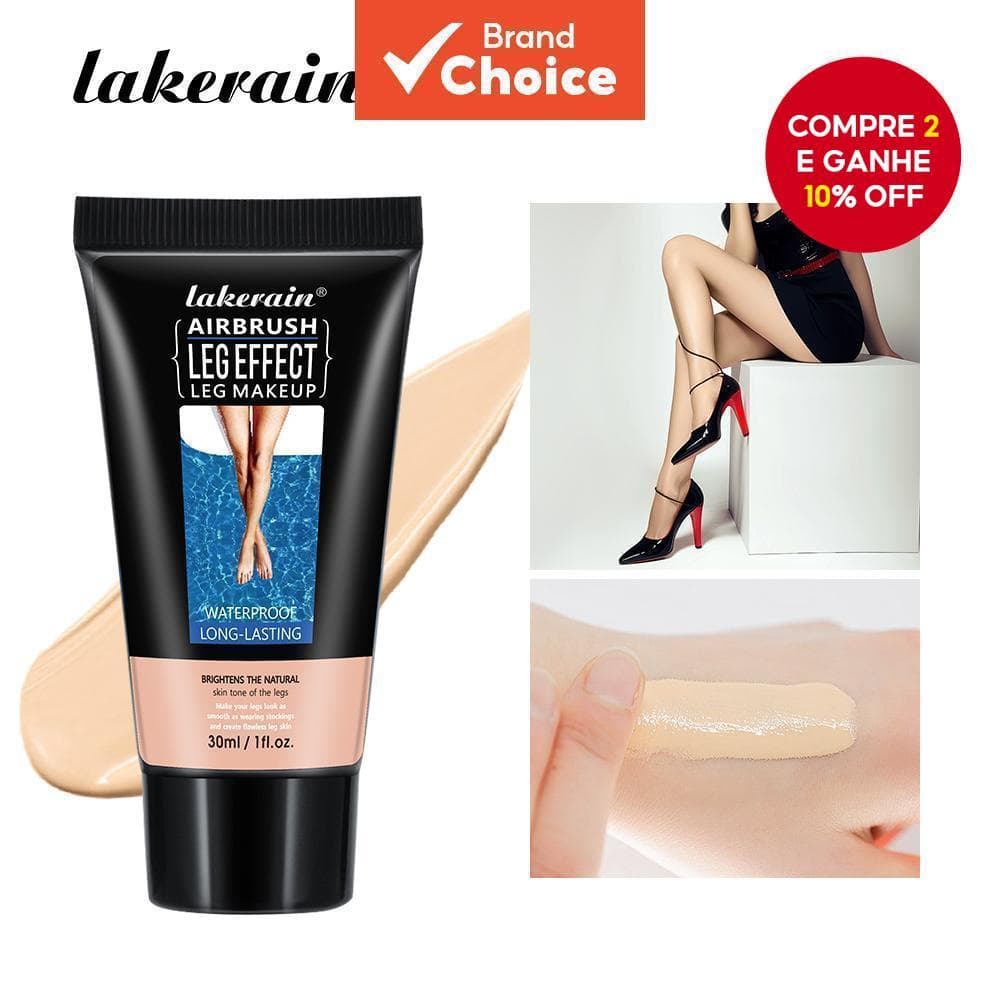 Lakerain Leg Makeup Concealer Impermeável Mesmo Tom De Pele Creme Bronzeador Para Pernas 30ml