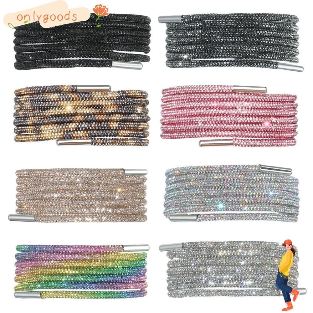 ShoeLaces,OYY 2PC Rhinestone Luxo Cruzado Trançador De Fita De Cordas Brilhantes