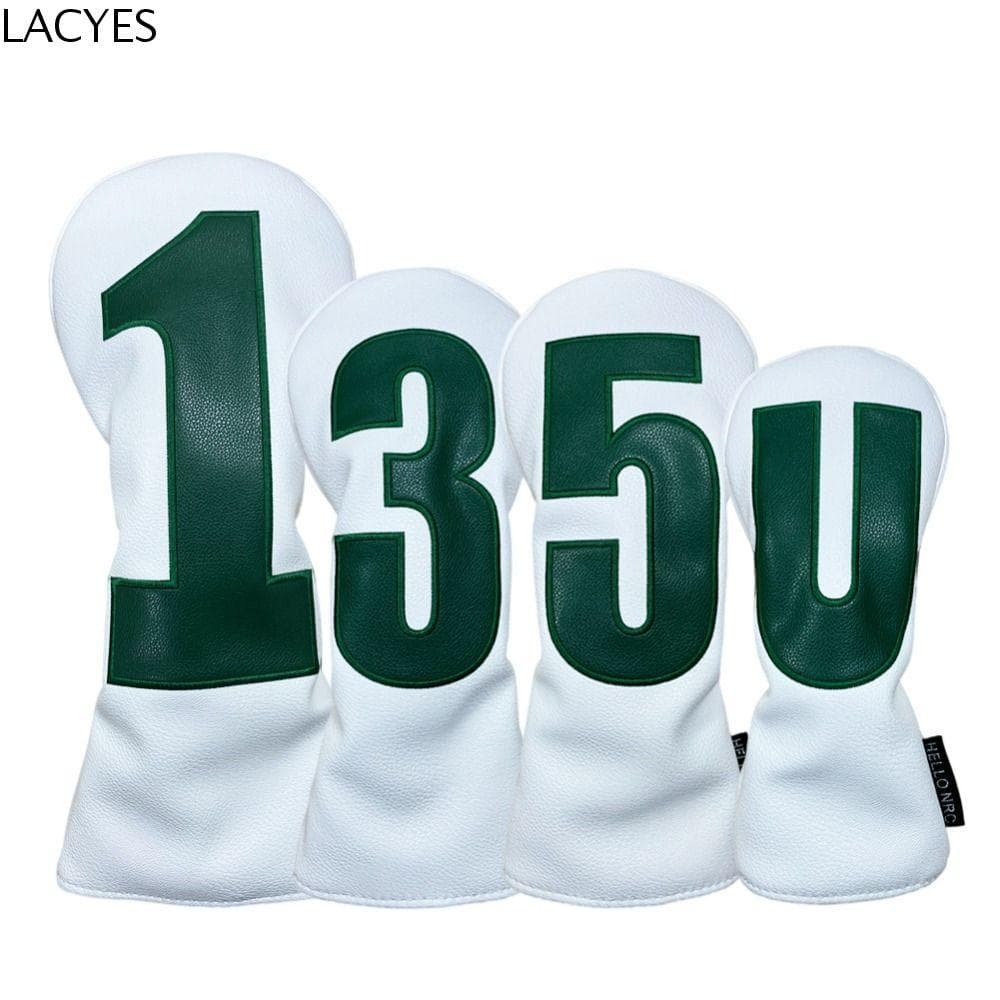 Capa De Cabeça De Golfe LACYES , Protetor De Clube Bordado Com Impressão Numérica , Preto E Branco 1 3 5 U Headcover
