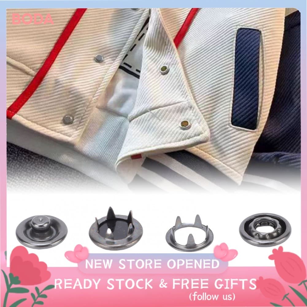 Bodas Pssopp 100 conjuntos de botão de pressão de pino Instalação simples Uso versátil Prendedor de prensa vintage para