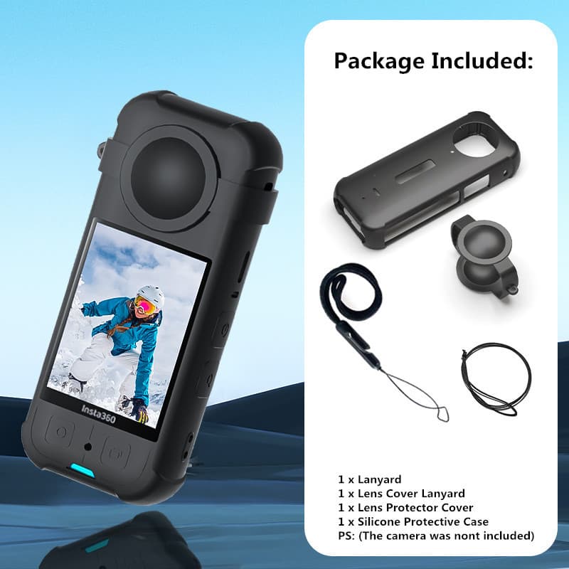 Capa Protetora De Lente De Silicone Macio Para Insta360 X3 + Corporal Tampa Câmera Panorâmica Acessório De Ação