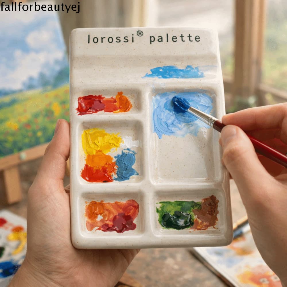 Paleta De Esmaltes FALLFORBEAUTYEJ , Resistente A Manchas Com Suporte Para Pincel , Tinta Cerâmica , Suave