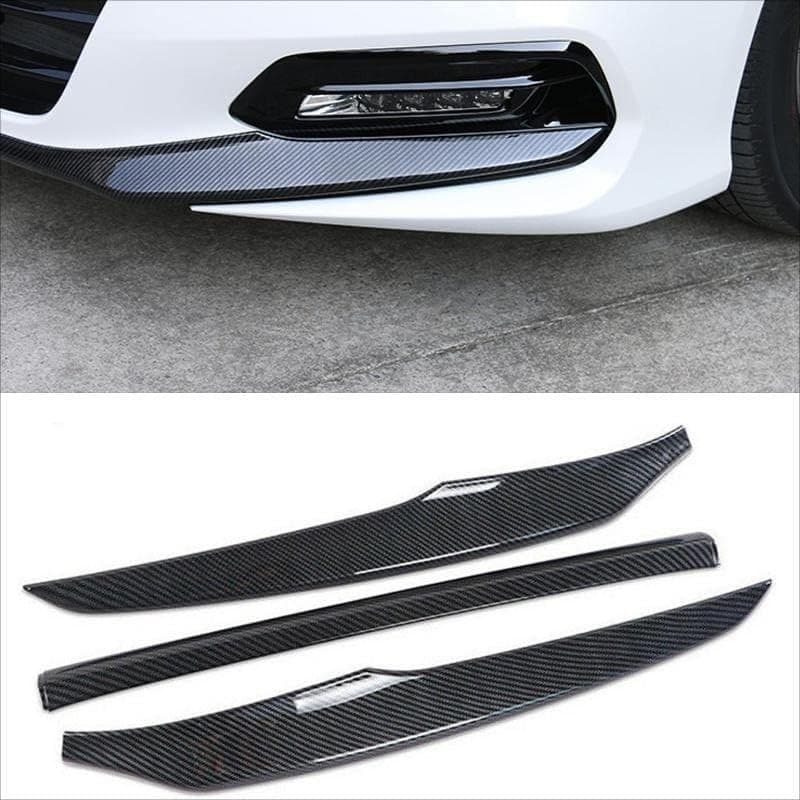 Xotic Tech Pára-Choque Dianteiro Lábio Queixo Listra Capa Guarnição , Padrão De Fibra De Carbono , Compatível Com Honda 