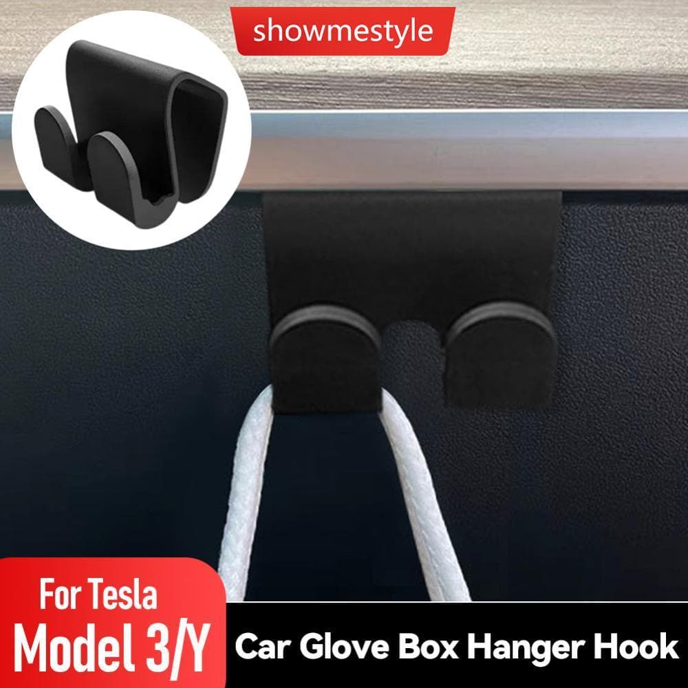 SMS Caixa De Luva Do Carro Gancho Bagagem Multifuncional Armazenamento Cabide Titular Clipe Acessórios Para Tesla Modelo