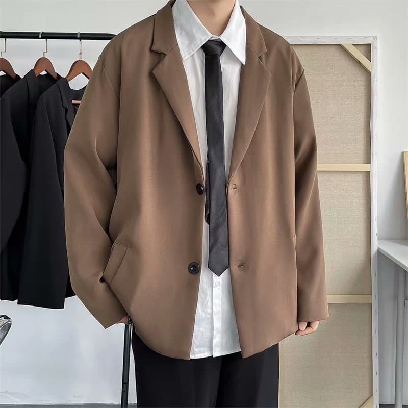 Primavera verão rufião bonito terno masculino estilo Hong Kong solto Casual terno de duas peças bonito All-Match pequeno