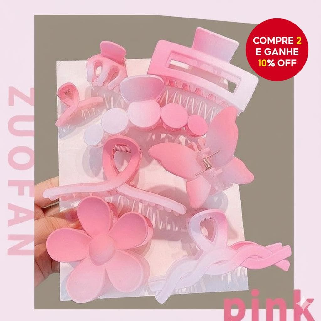 Grampos De Garra De Cabelo Grandes 8 Peças Para Mulheres , Acessórios Traseiros Conjunto Elegante De Clipe De Tubarão Up