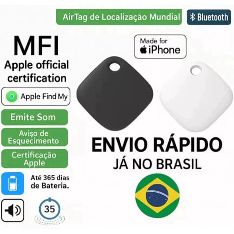 Smart Air Tag Rastreador Bluetooth para iPhone | Localizador App iOS Objetos Perdidos/Pet