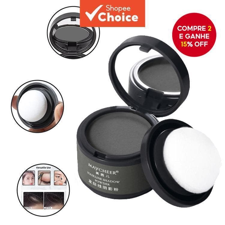 Pó para Cabelo, Natural e de Longa Duração, Pó Anti-Voando, Pó Preenchedor e para Contorno.