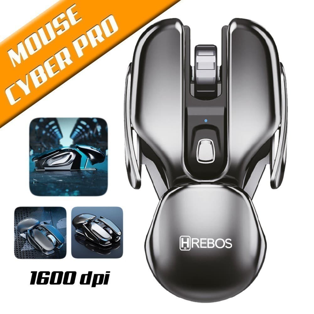 Mouse Gamer Sem Fio Hrebos Cyber Pro IF-201 Recarregável USB-C Metal ✨🖱️