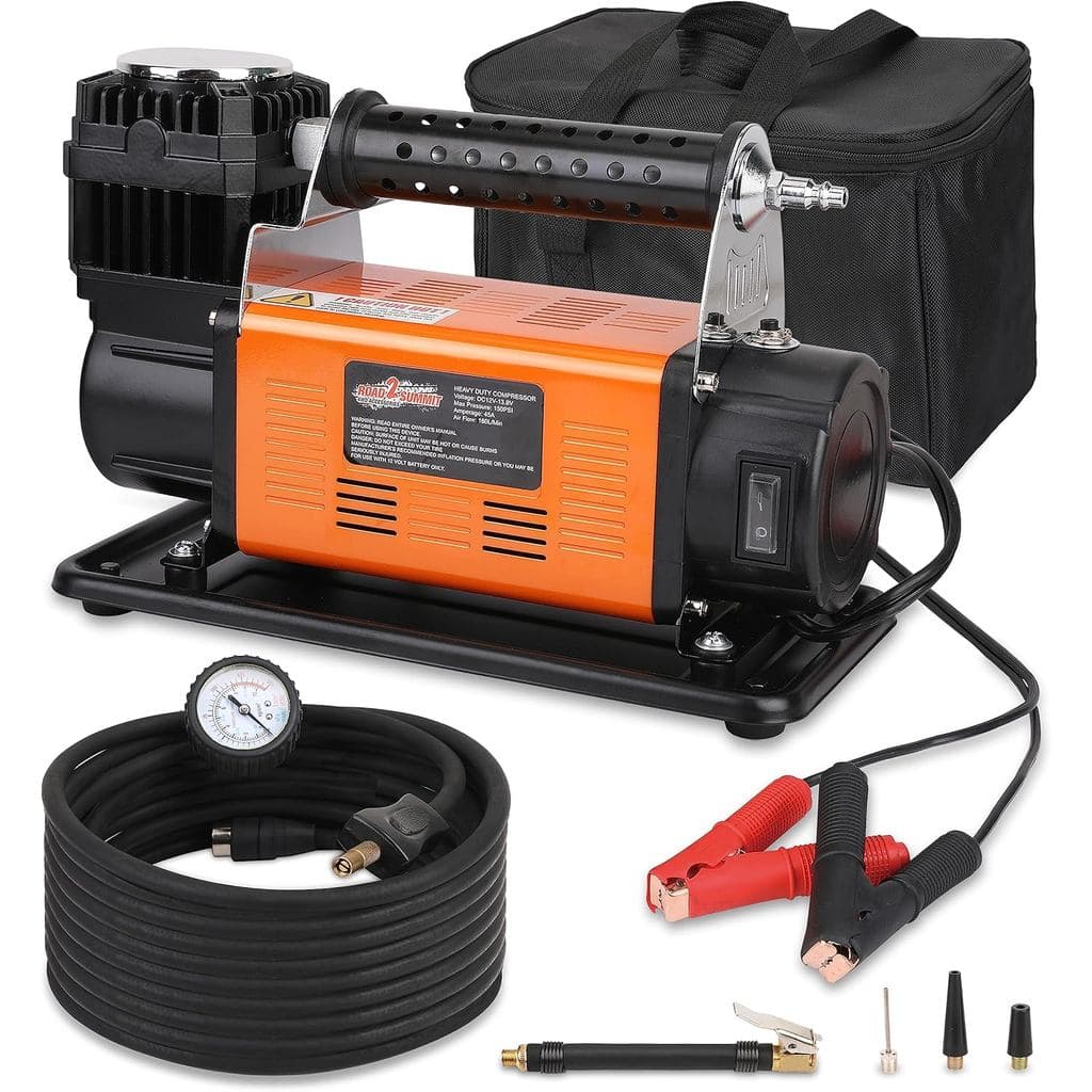 Kit De Compressor De Ar Portátil Resistente 12V Inflar 6.35CFM (180L/Min) , Máx . 150PSI , Off-Road Para Veículo 4x4 RV 