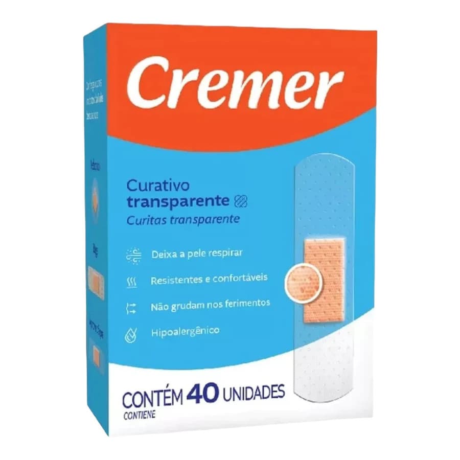 Curativo Transparente Com 40 Unidades Cremer