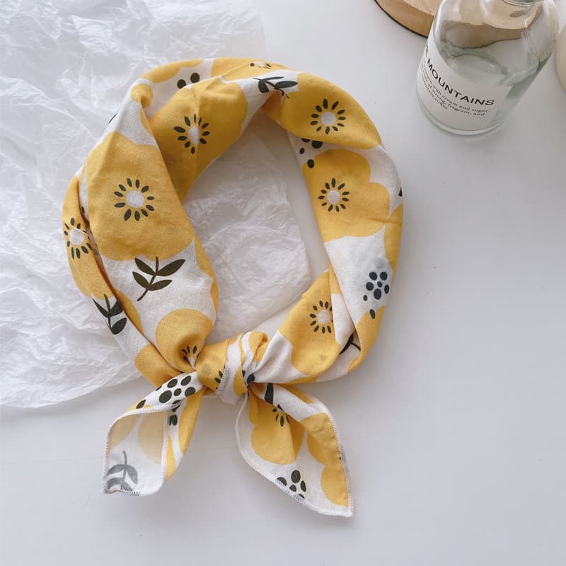 Primavera verão lenço quadrado crianças estudantes fino algodão pequeno cachecol adulto quente à prova de vento pescoço 