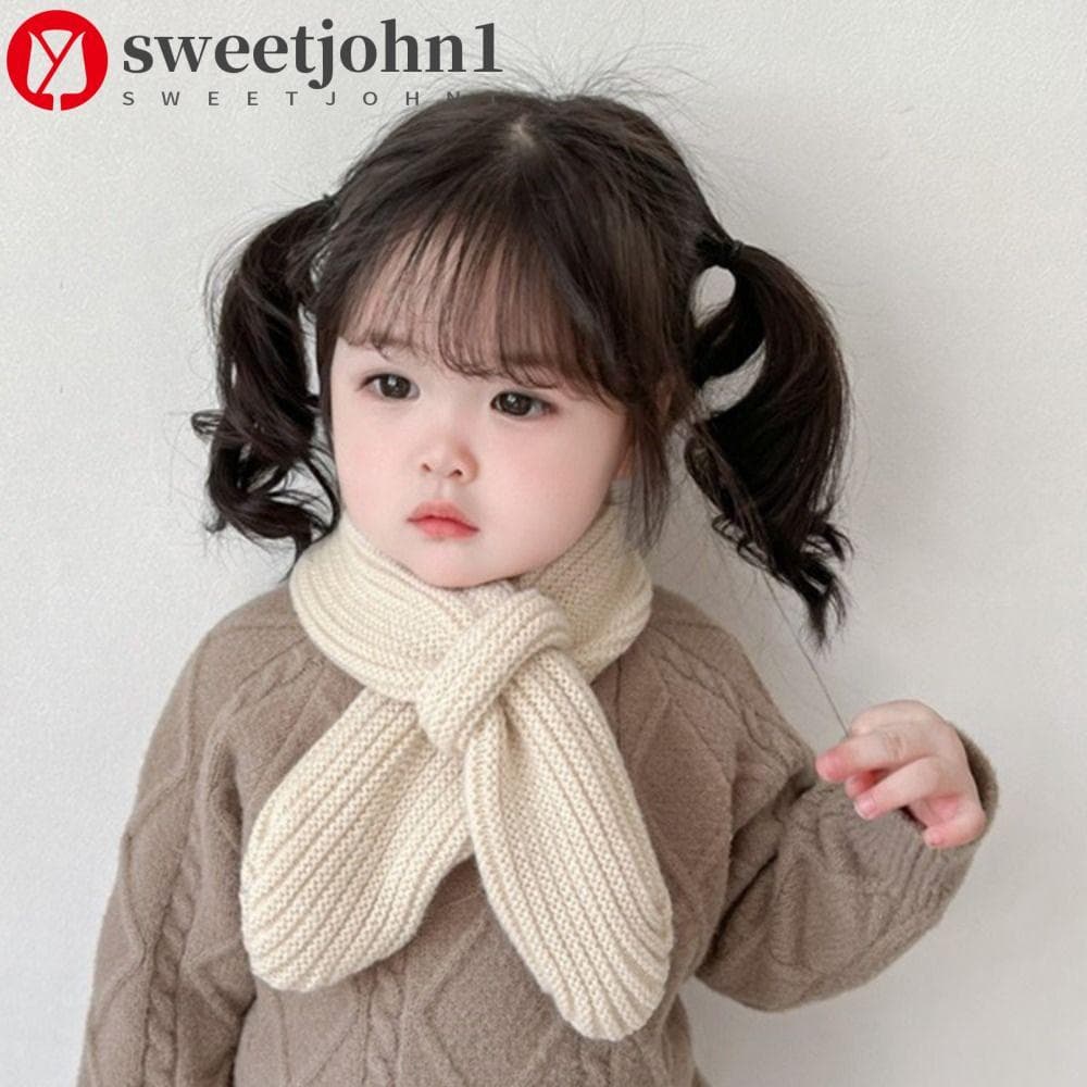 SWEETJOHN1 Cachecol Para Meninos E Meninas , Lenço De Malha Infantil À Prova De Vento De Cor Sólida , Cachecóis Casuais 