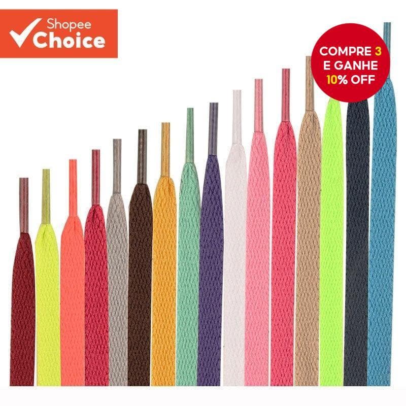 1 Par De Cadarços De Sapatos Planos 5/16 " Largos Para Adultos E Tênis Infantis Ou Esportivos (31 "/39 "/47 "/55 "/62 ")