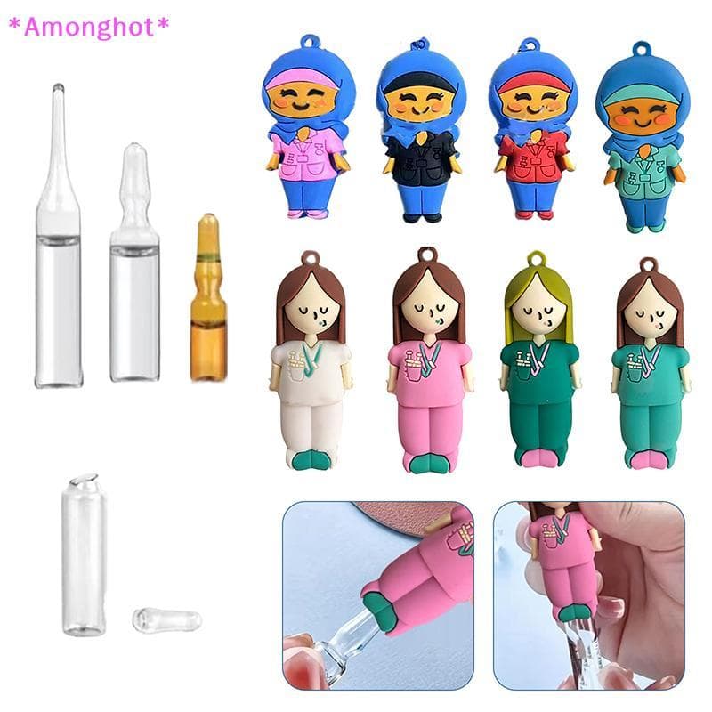 Entrehot > Abridor De Garrafas De Ampola Médica Em Formato De Desenho Animado Fofo Enfermeira Médico Cortador De Borrach