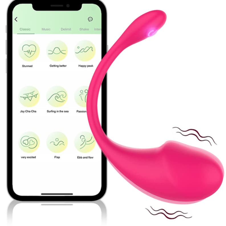 Vibrador Bluetooth Controle no celular a Distância via App 9 modos de vibração;Recarregável via usb TD-MUSICA