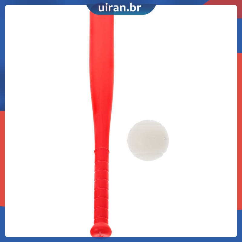 🎃 1Conjunto Brinquedos De Beisebol Plástico Vermelho Para Crianças Com Bastão E Bola Para Atividades Ao Ar Livre