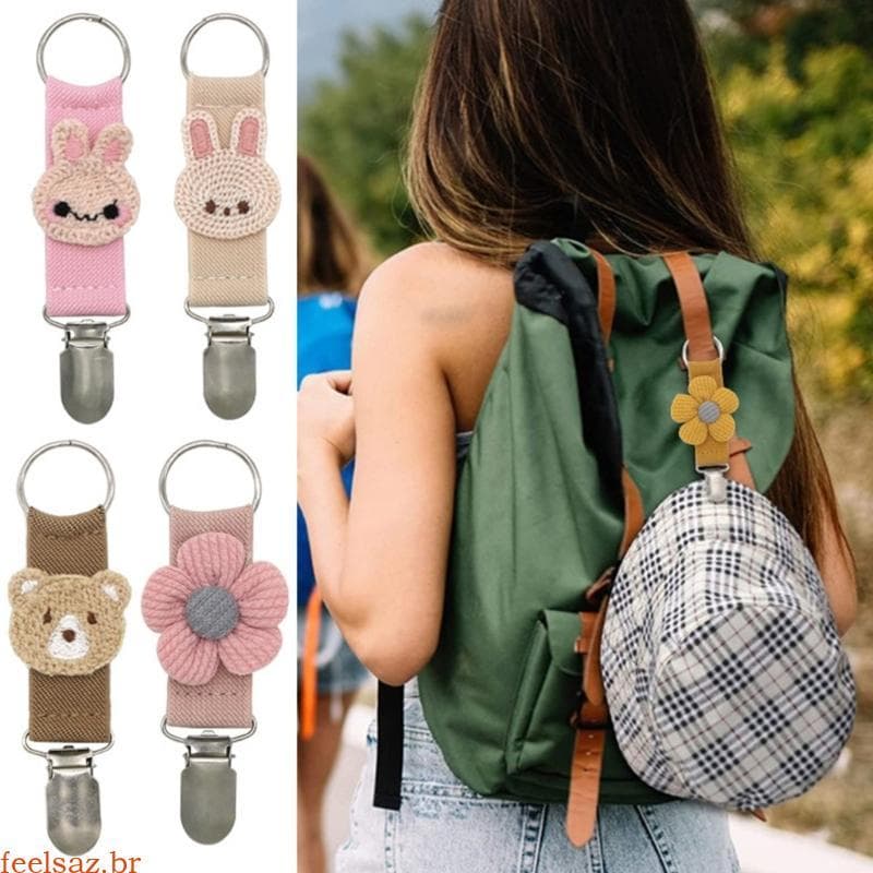 feelsaz Mochila Chapéu Clipe Feminino Bolsa Praia Clipes Forma Coelho Marcadores
