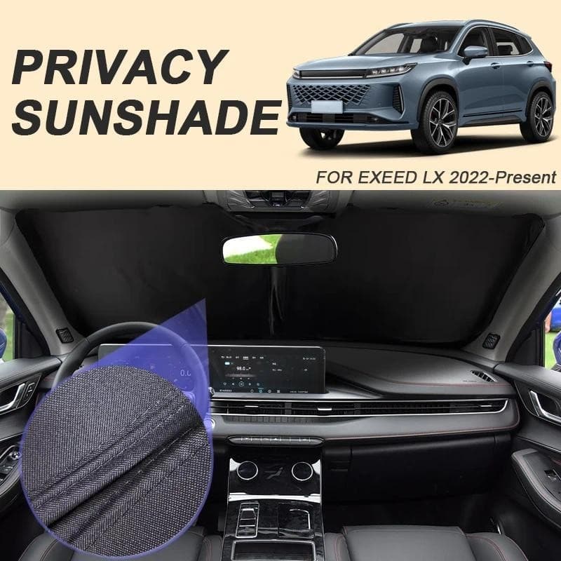 Carro Preto Janela Privacidade Pára-Sol Para EXEED LX 2022-Presente Auto Anti-UV Isolamento Térmico Proteger Capa Acessó