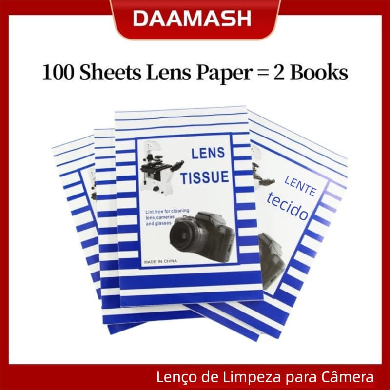 [Envio 24H] Kit de lenço para limpeza de lentes câmera e óculos - 2X 50 Folhas