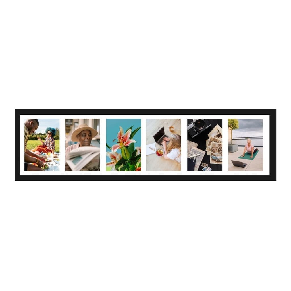 Quadro Painel Multifotos 6 Fotos 10x15 C/ Vidro