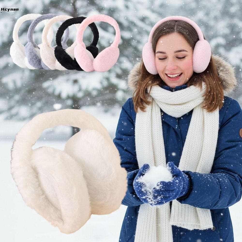 Protetores De Orelha Dobráveis HCYNAN , Aquecedor De Ouvido Quente De Inverno De Pelúcia Macia , Fofos De Proteção Antic