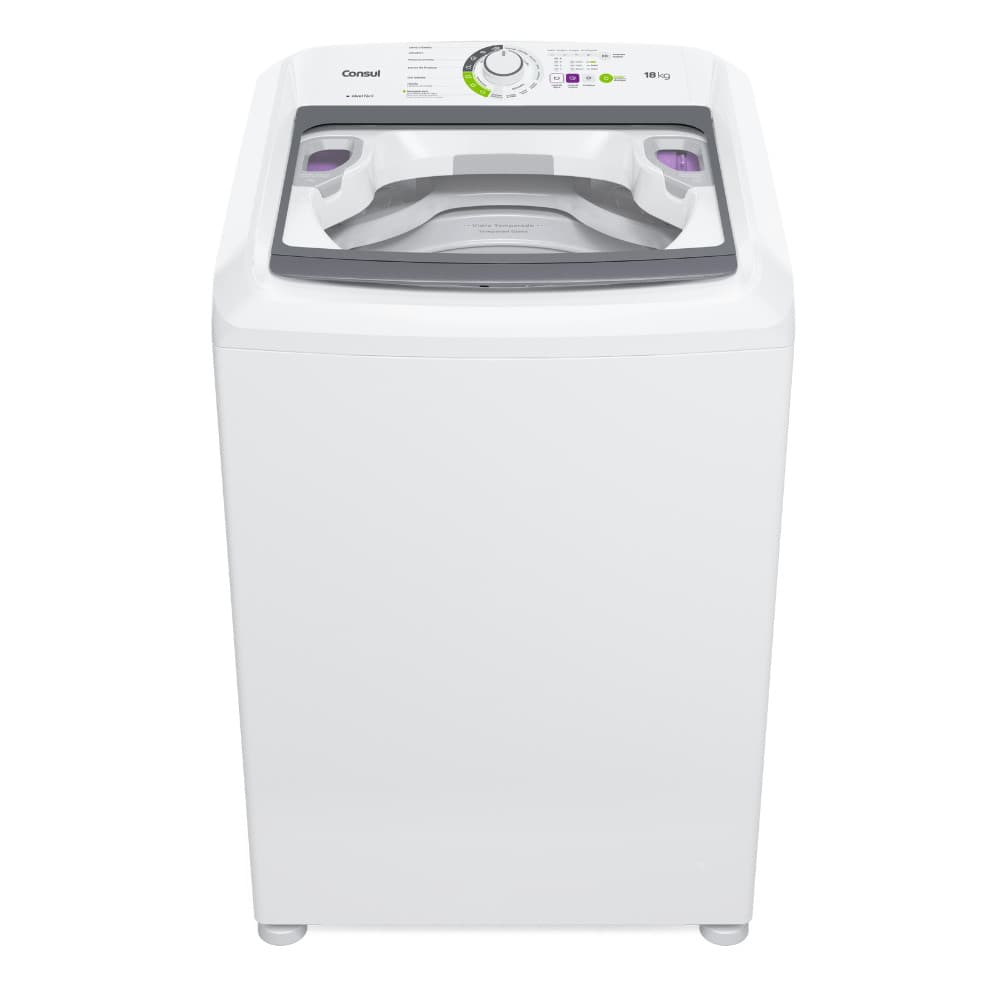 Máquina de Lavar Consul 18Kg Branca com Lavagem Econômica e Ciclo Edredom - CWK18AB 