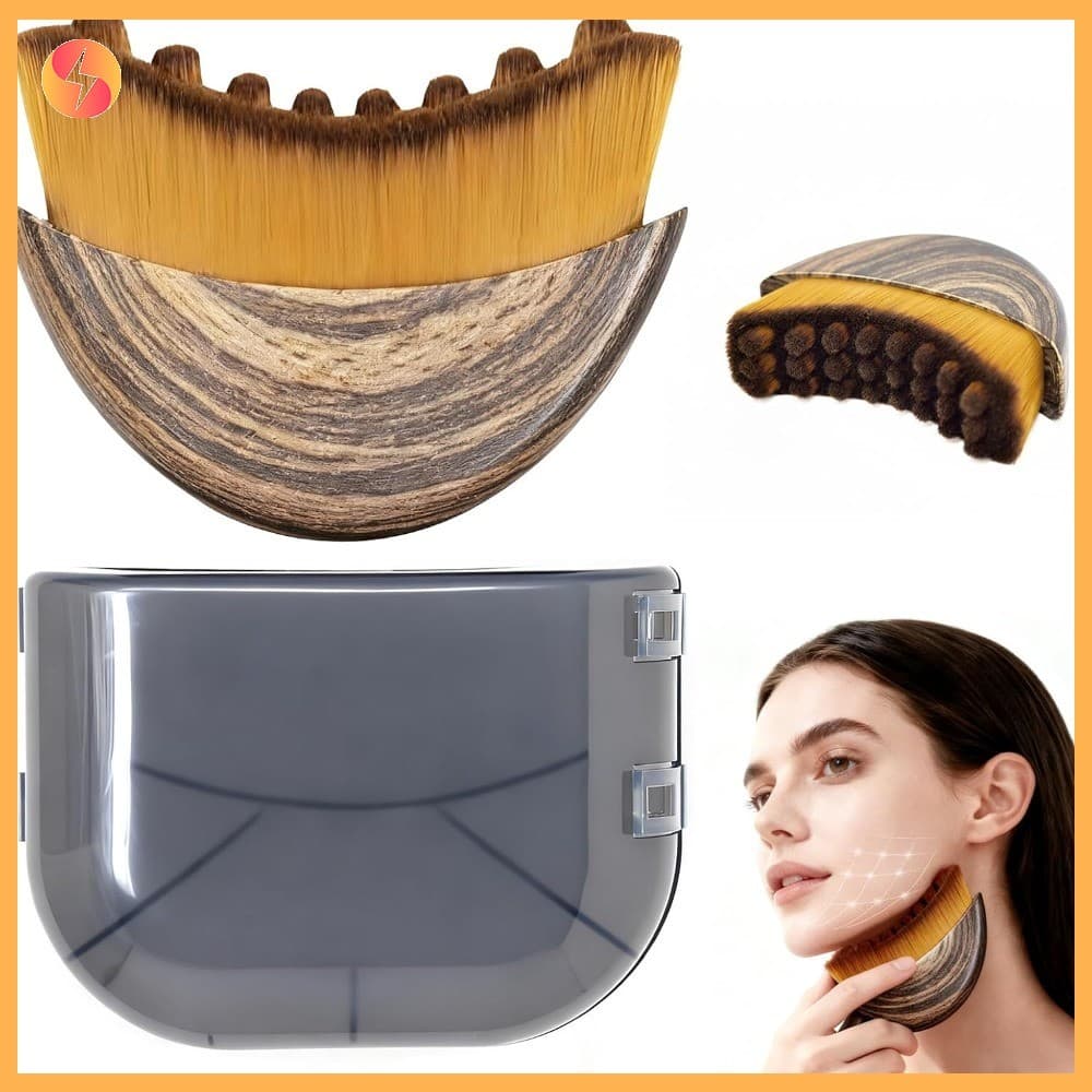 Contorno Linfático Escova Facial Manual Drenagem Massageador Cerdas Macias Ergonômico Limpeza Escultura