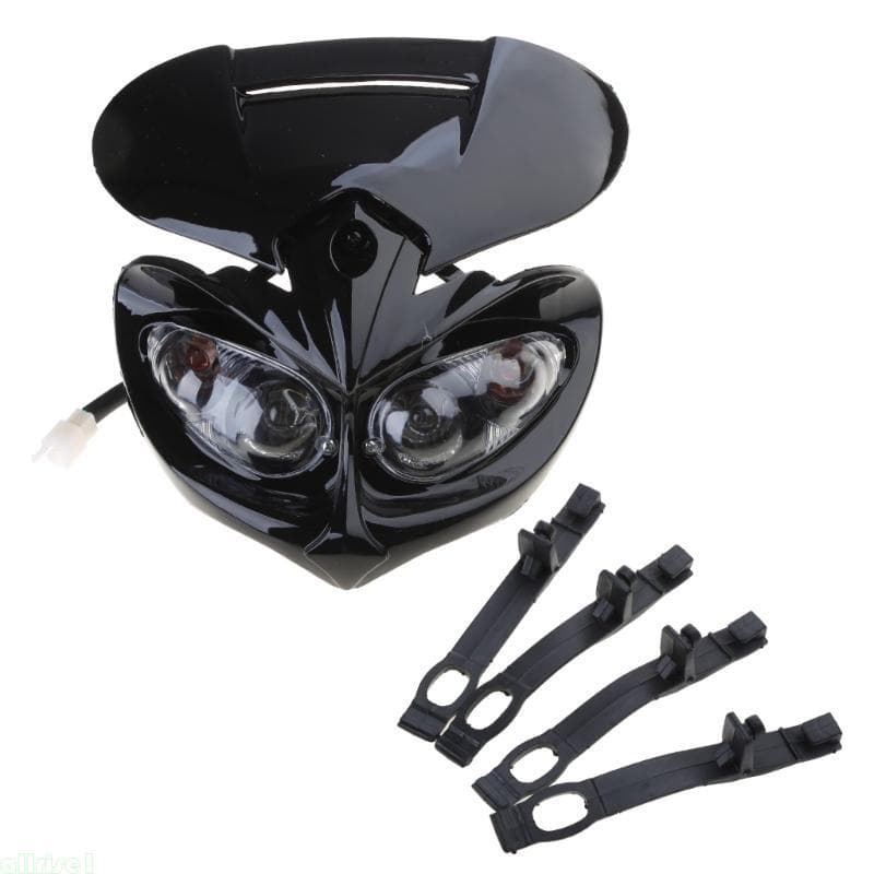 Todos Os DC 12V 18W Motorcross Farol Carenagem Para Lâmpada De Cabeça Baixo Feixe Universal Motocicleta Dirt Bike À Prov