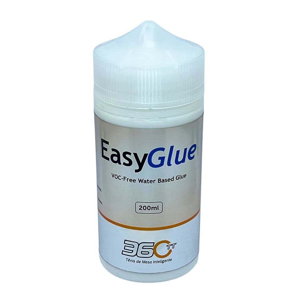 Cola EasyGlue Para Raquete Tênis de Mesa 360TT 200ml - Base D'água Com Esponja - Profissional Ping Pong