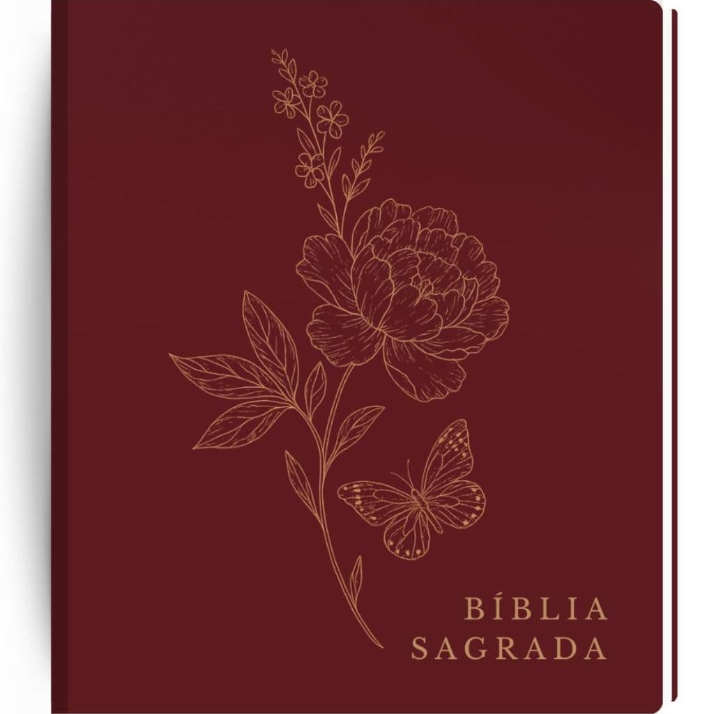 Bíblia Sagrada | NVI | Floral Vinho