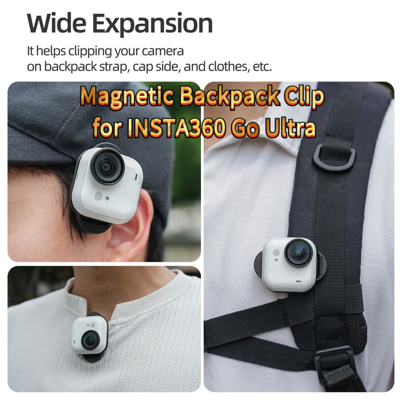 Sunnylife Para INSTA360 GO Ultra Clipe Magnético de Mochila Suporte de Montagem de Liberação Rápida Acessórios para Câme