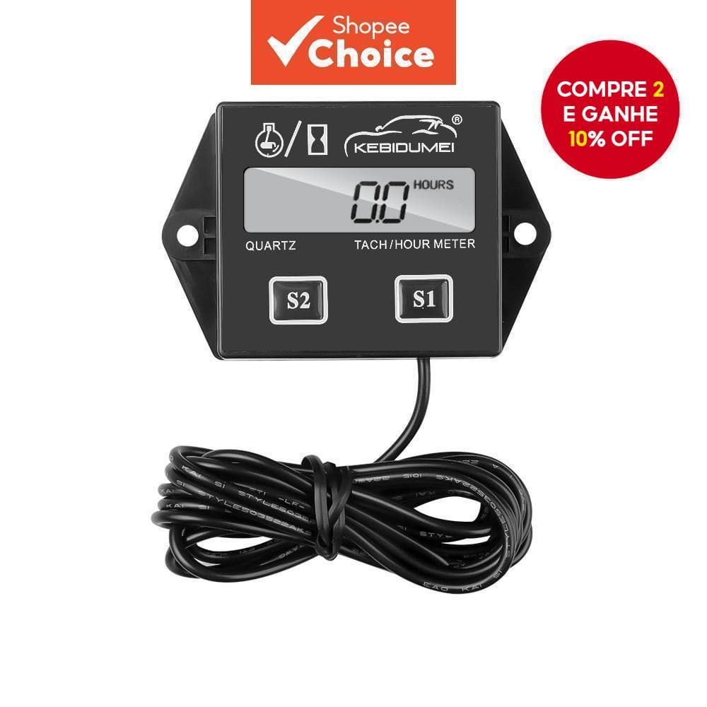 Tacômetro Digital De Horas De Motor Indutivo Para De Motocicleta