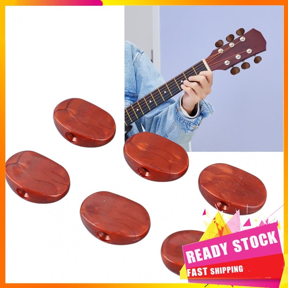 Gfgfgfgg Guitar Tuning Button  Good Stability Easy Installation 6PCS Plastic Tuner Handle with Screws Gaskets for