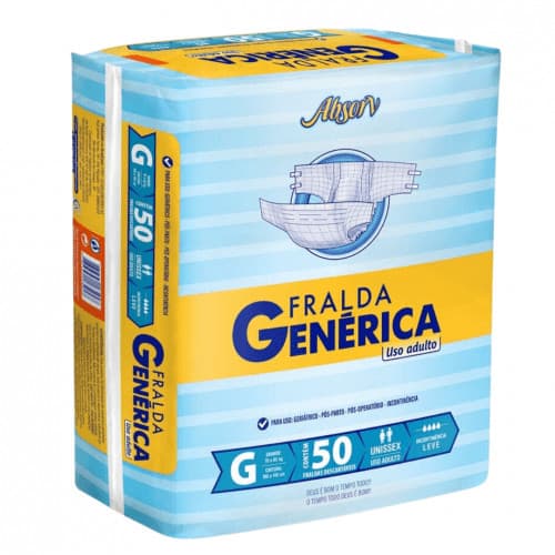Fralda Geriatrica Absorv Genérica G 50 Unidades
