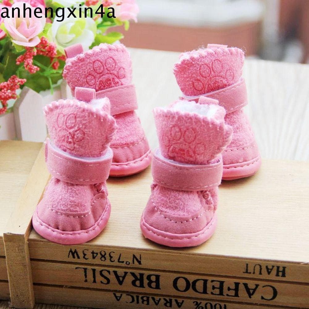 ANHENGXIN Botas De Neve Para Cães Moda Fácil De Colocar/Pequenos E Gatos Ao Ar Livre Mantendo Tênis Antiderrapantes Quen