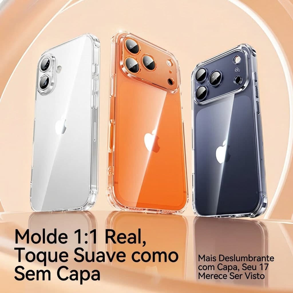 Capa para celular transparente adequada para iPhone 17 16 11 12 13 14 15 Pro Max Plus XR X XS TPU Capa Macia