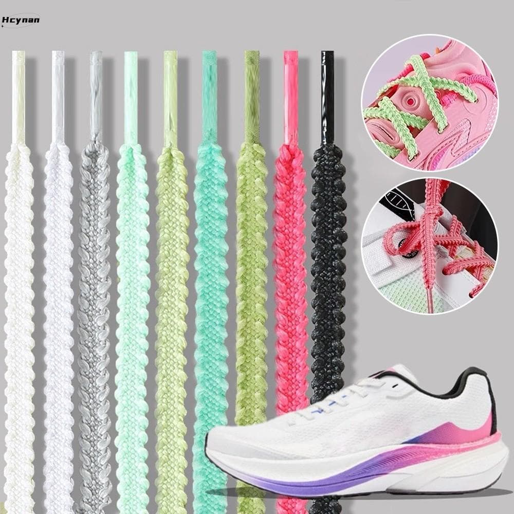 HCYNAN 1 Par De Cadarços De Tênis De 120 Cm , Substituir Esportivos Coloridos , Planos Elásticos