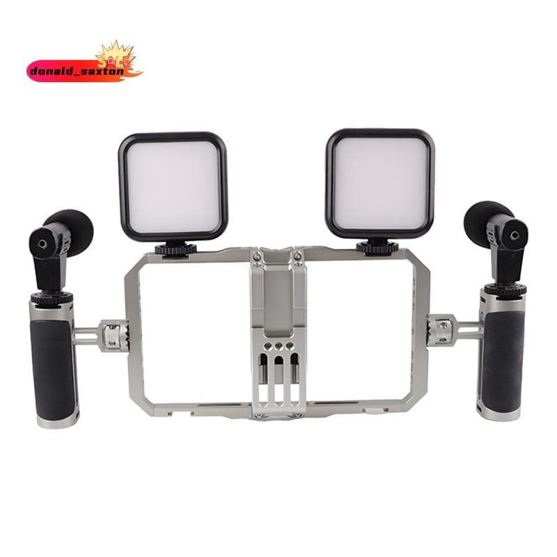 [speed D] Estabilizador Portátil Para Celular Equipado Com Microfone Extensível , Inclui Luz De Preenchimento E Moldura 