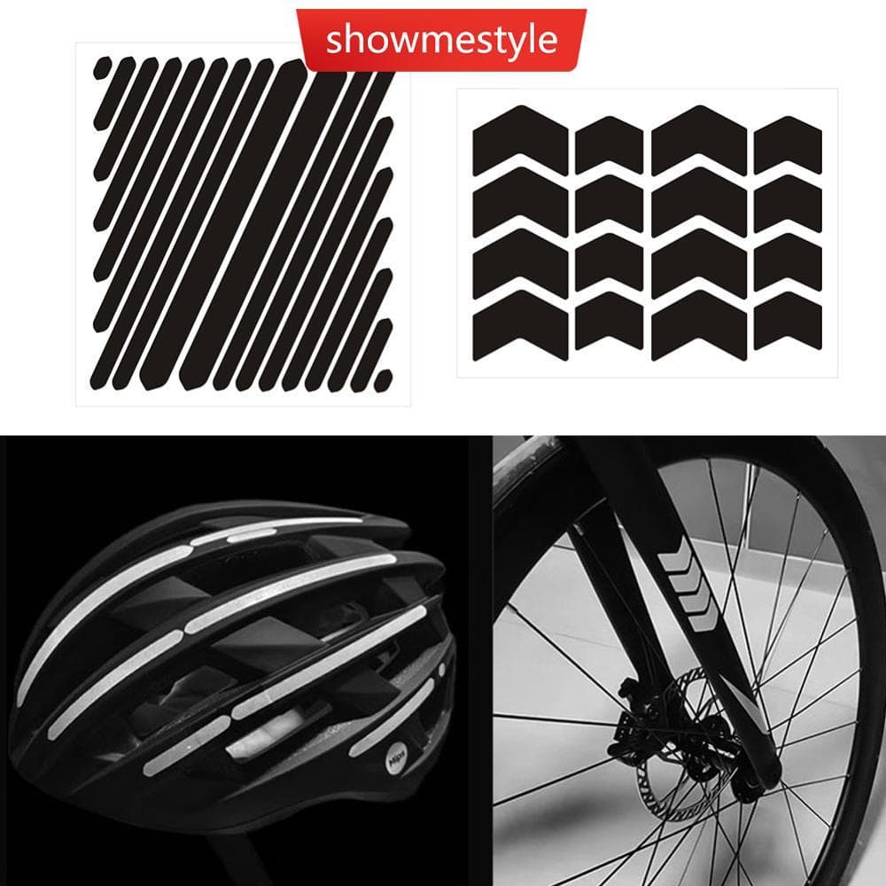 SMS Motocicleta Invisível Preto Reflexivo Adesivos Estilo Seta Fita Reflexiva Para Capacetes Bicicletas Motocicletas N1U