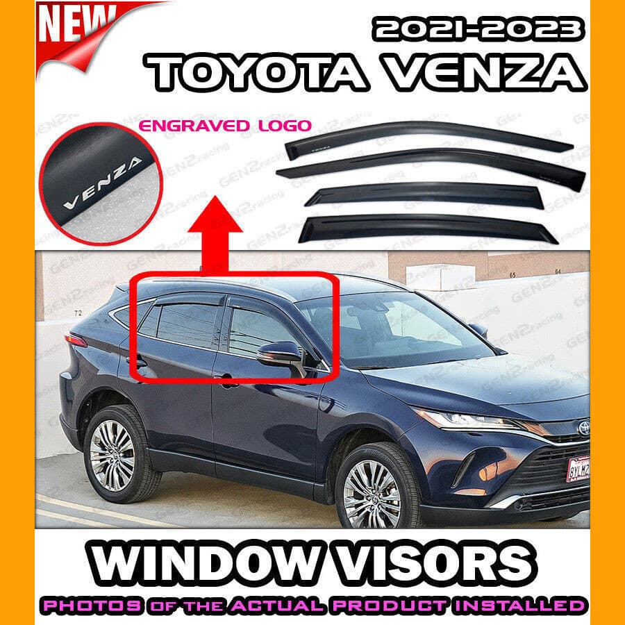 Adequado para 2021-2023 Toyota Venza Janela de carro Chuva Sobrancelha Bloco de chuva Viseira de janela Estoque pronto d