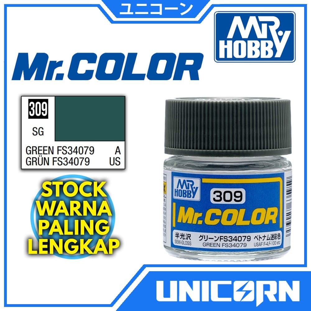 Mr Color C309 Verde FS34079/Hobby Cat Gundam Modelo Kit Escova Aerógrafo C-309