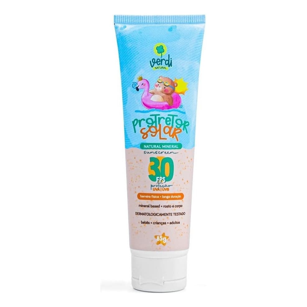 Protetor Solar Físico Mineral Verdi Natural 30FPS UVA/UVB 