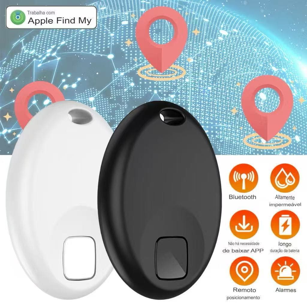 Rastreador AirTag Smart Tag Localizador GPS para Mala/Automóveis/Pet/Criança/Idosos /Sem Limite de Distância-SMILE