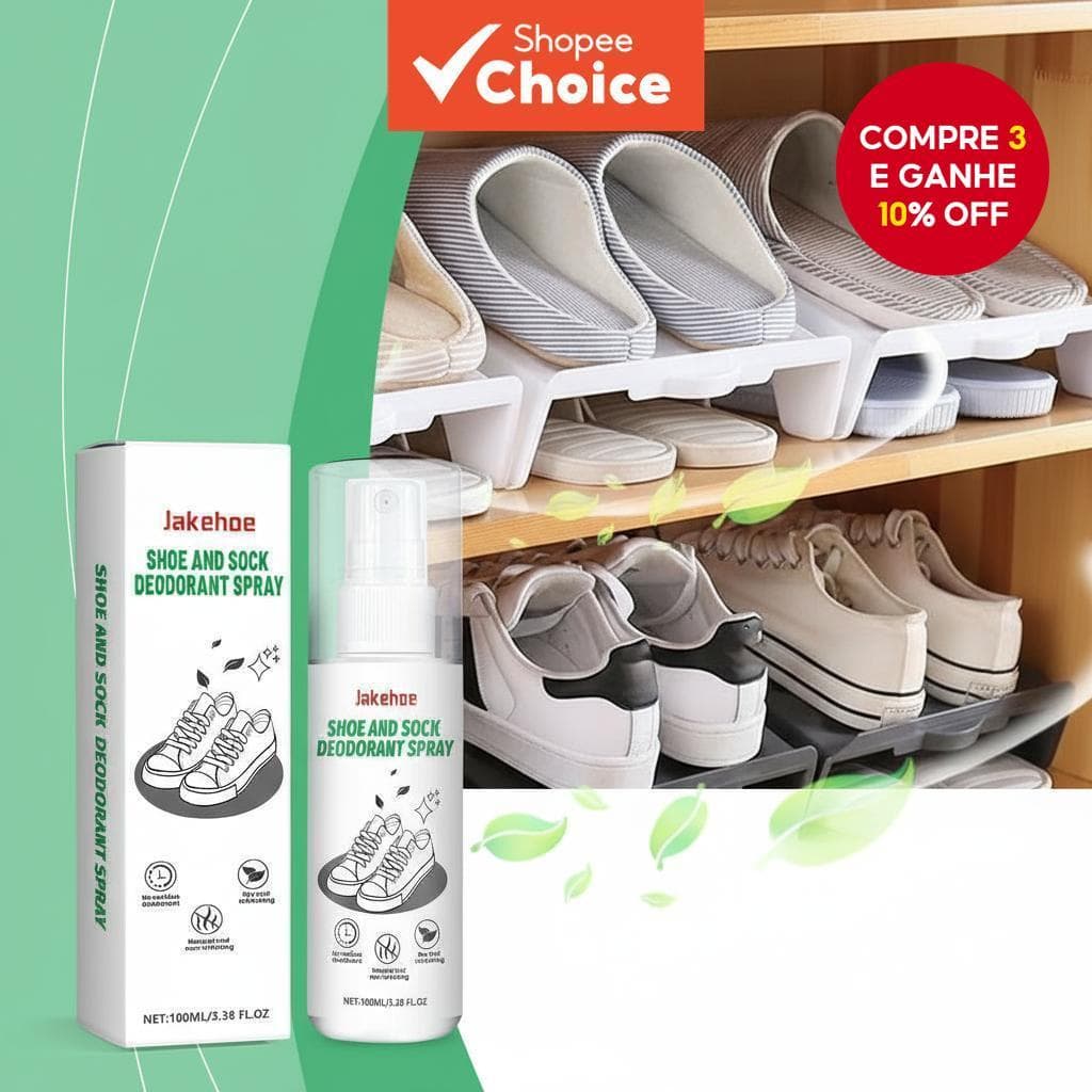  1 Frasco de Spray Eliminador de Odor para os Pés 30ml - Desodorizante de Sapatos e Perfume