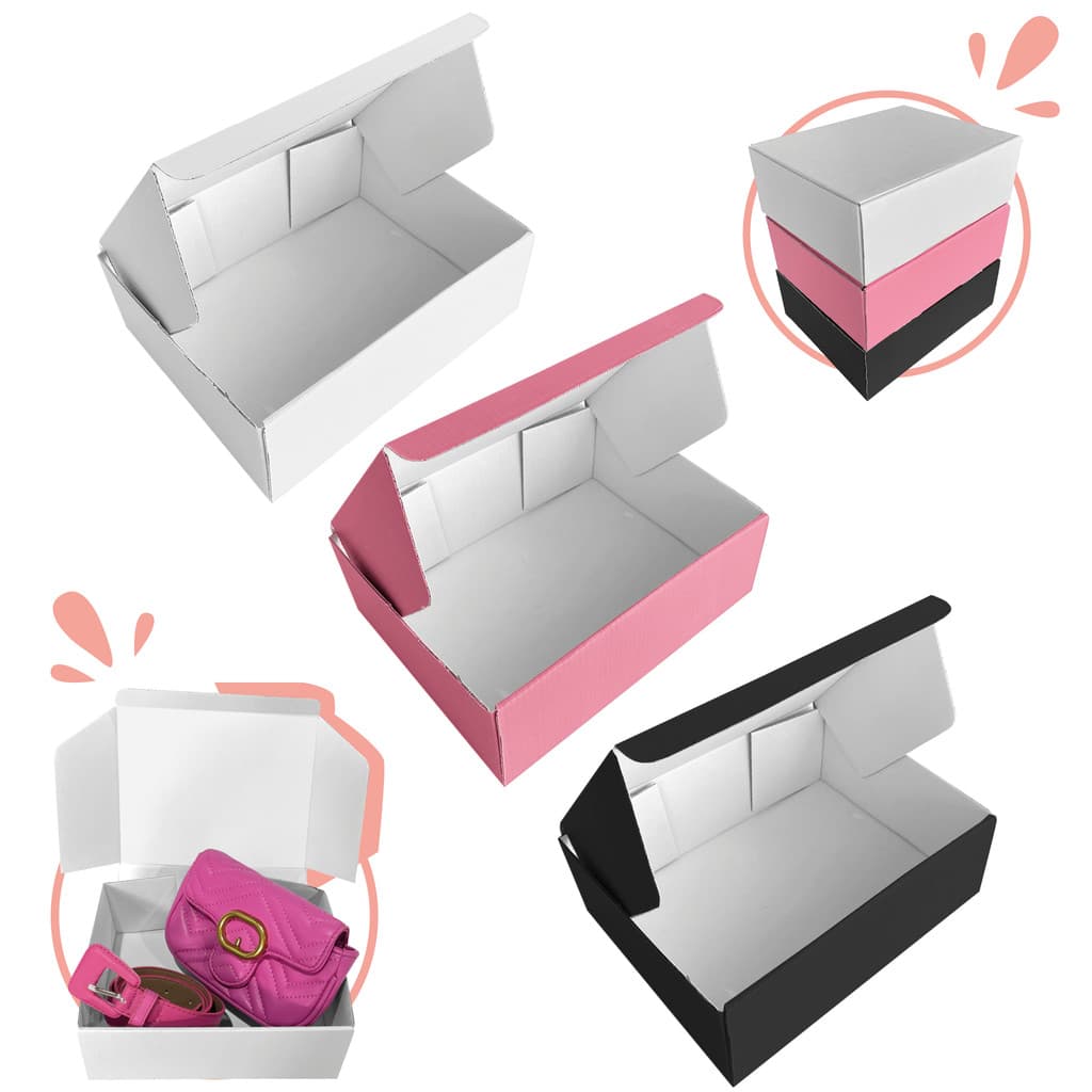 Kit 100 ou 50 Caixas de Papelão 20x16x7cm Para Correio Sedex Lojas E-commerce Doces Delivery Cosméticos Eletrônicos