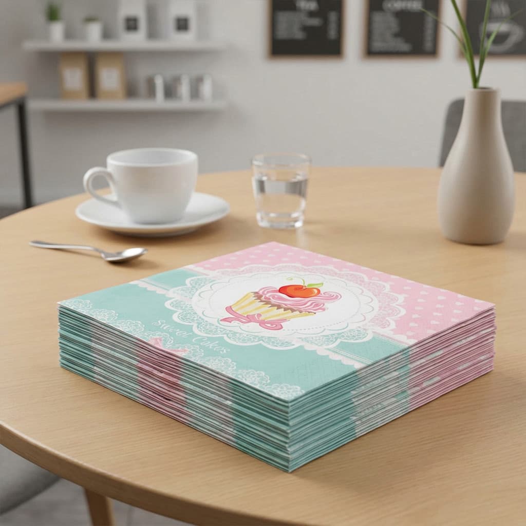 Kit de Guardanapo de papel 20 Unidades P/ casamento Aniversario Hotel Decorado Decorativo 33cmx33cm